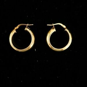 Classic Hollow Hoop Gold over Sterling Earrings